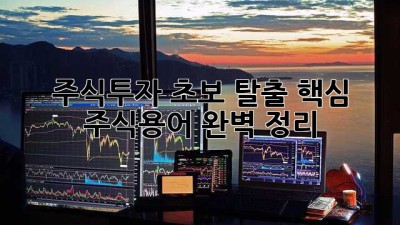 주식투자 초보 탈출! 핵심 주식용어 완벽 정리